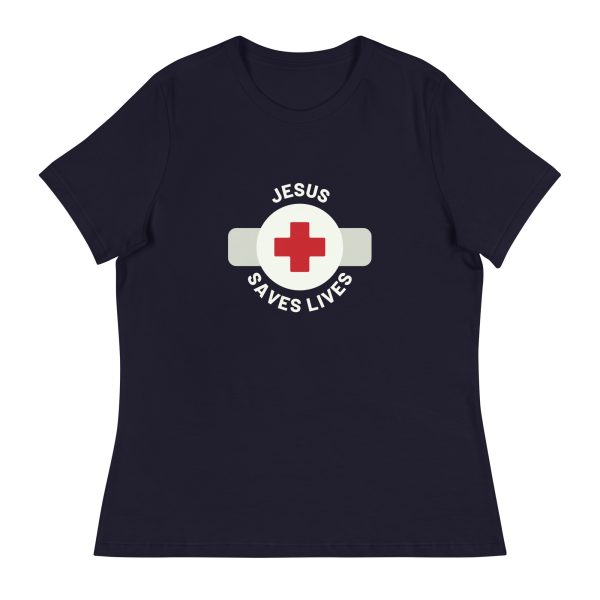 Jesus Saves Lives Women's Relaxed T-Shirt