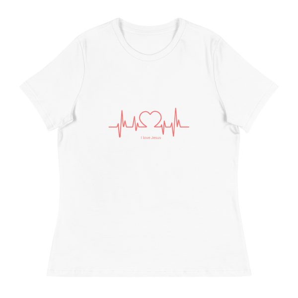 Heart Beat For Jesus - Women's T-Shirt - Image 2